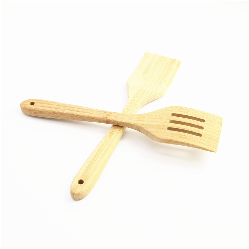 Bamboo Cooking Utensil Set with Slotted Spoon and Spatula