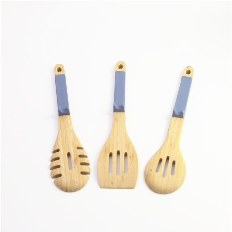 Bamboo Spoon Set with Silicone Handle