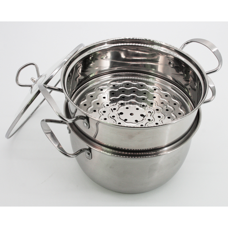 Stainless Steel Pot with Steaming Grid