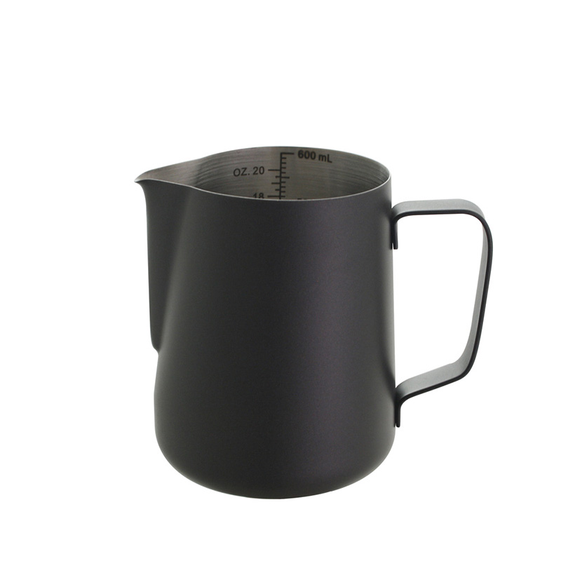 Stainless Steel Milk Pitcher with Non-stick Coating and Measuring Marks