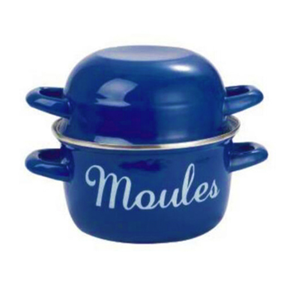 Enamel Mussel Pot in 20cm, 26cm, or 30cm Sizes