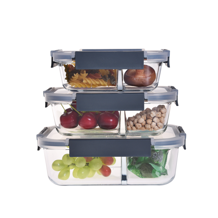Glass food container