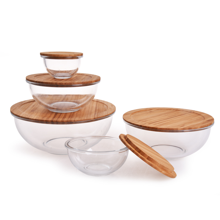 Borosilicate Glass Bowl with Bamboo Lid