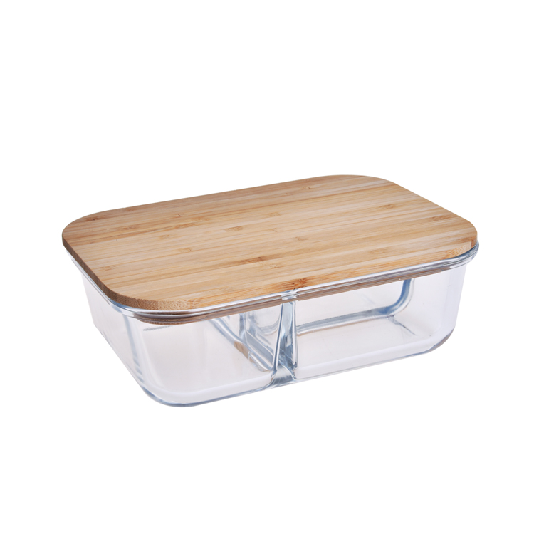 Borosilicate Glass Container with Divider