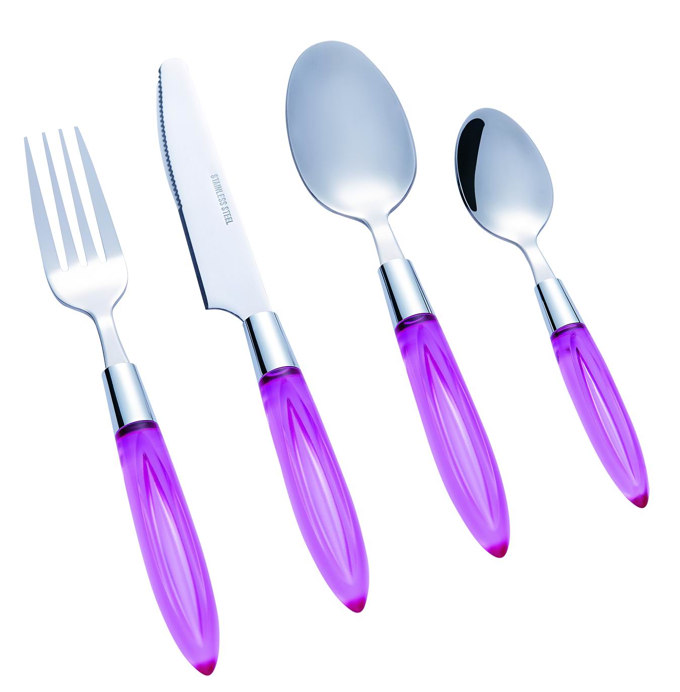 Stainless Steel Cutlery Set with Plastic Handle