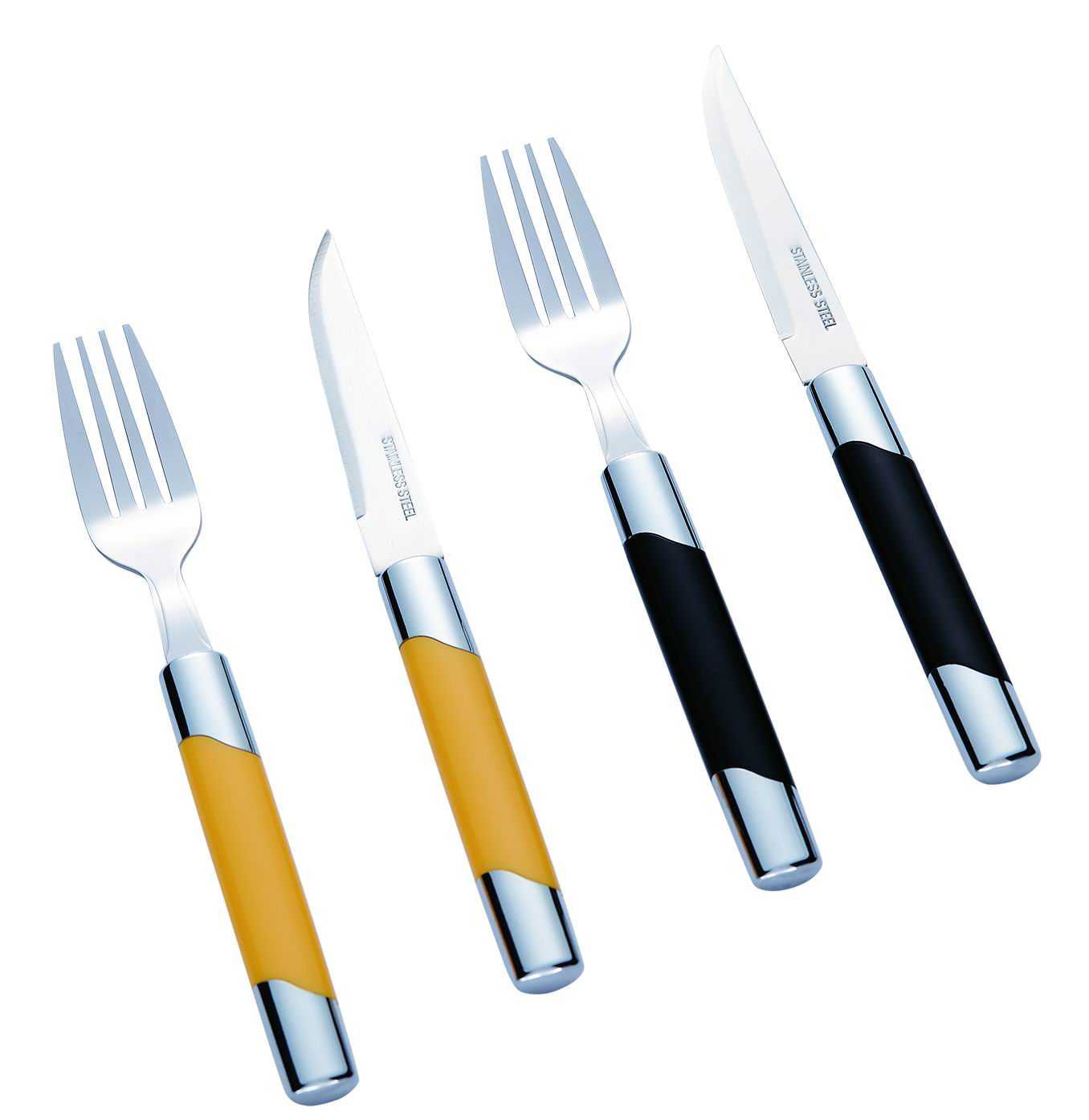 Stainless Steel Cutlery Set with Plastic Handle