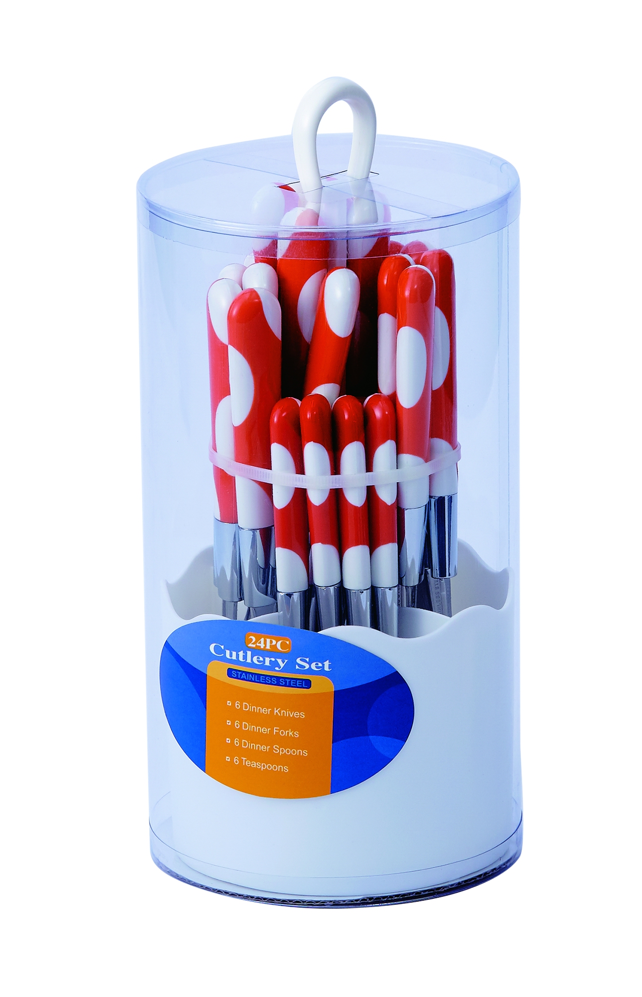 Stainless Steel Cutlery Set with Plastic Stand