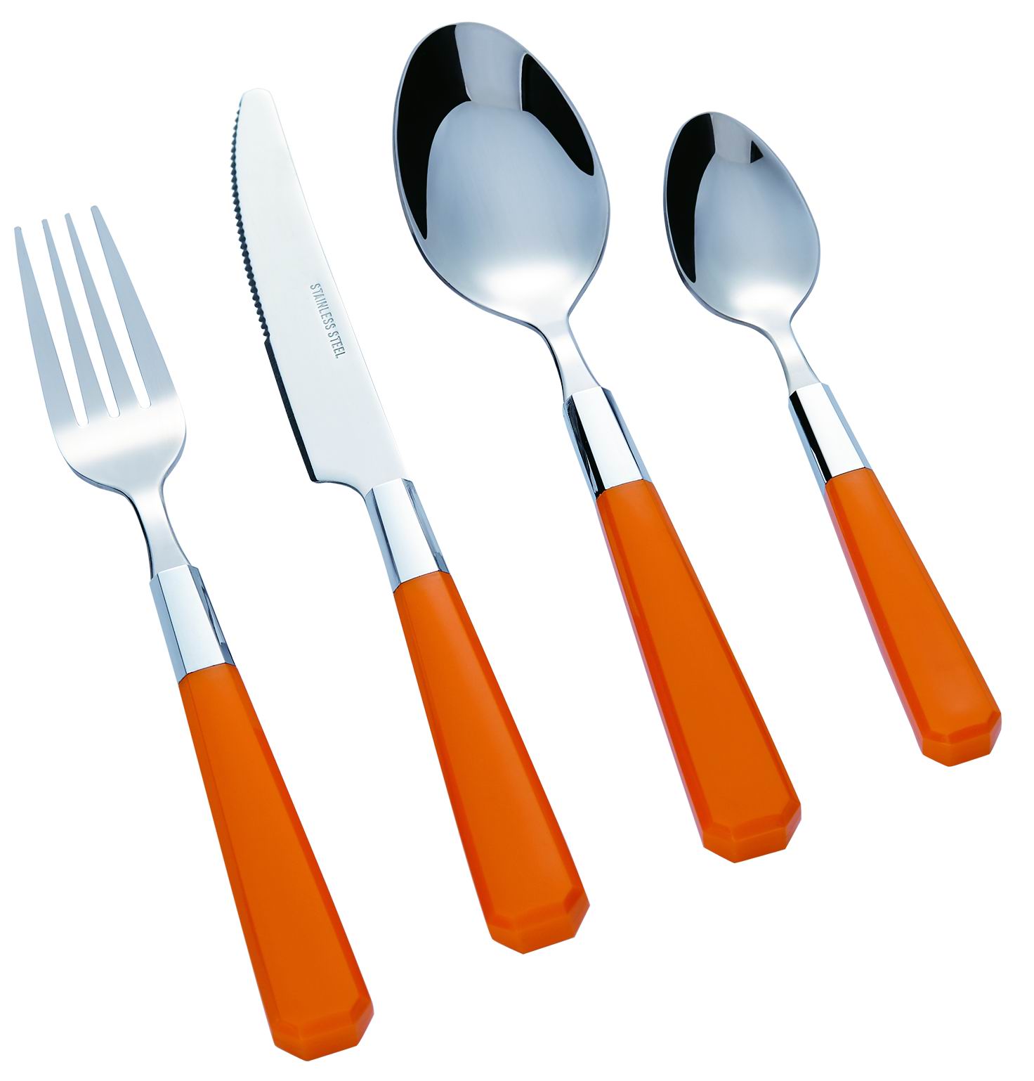 Stainless Steel Cutlery Set with Plastic Handle