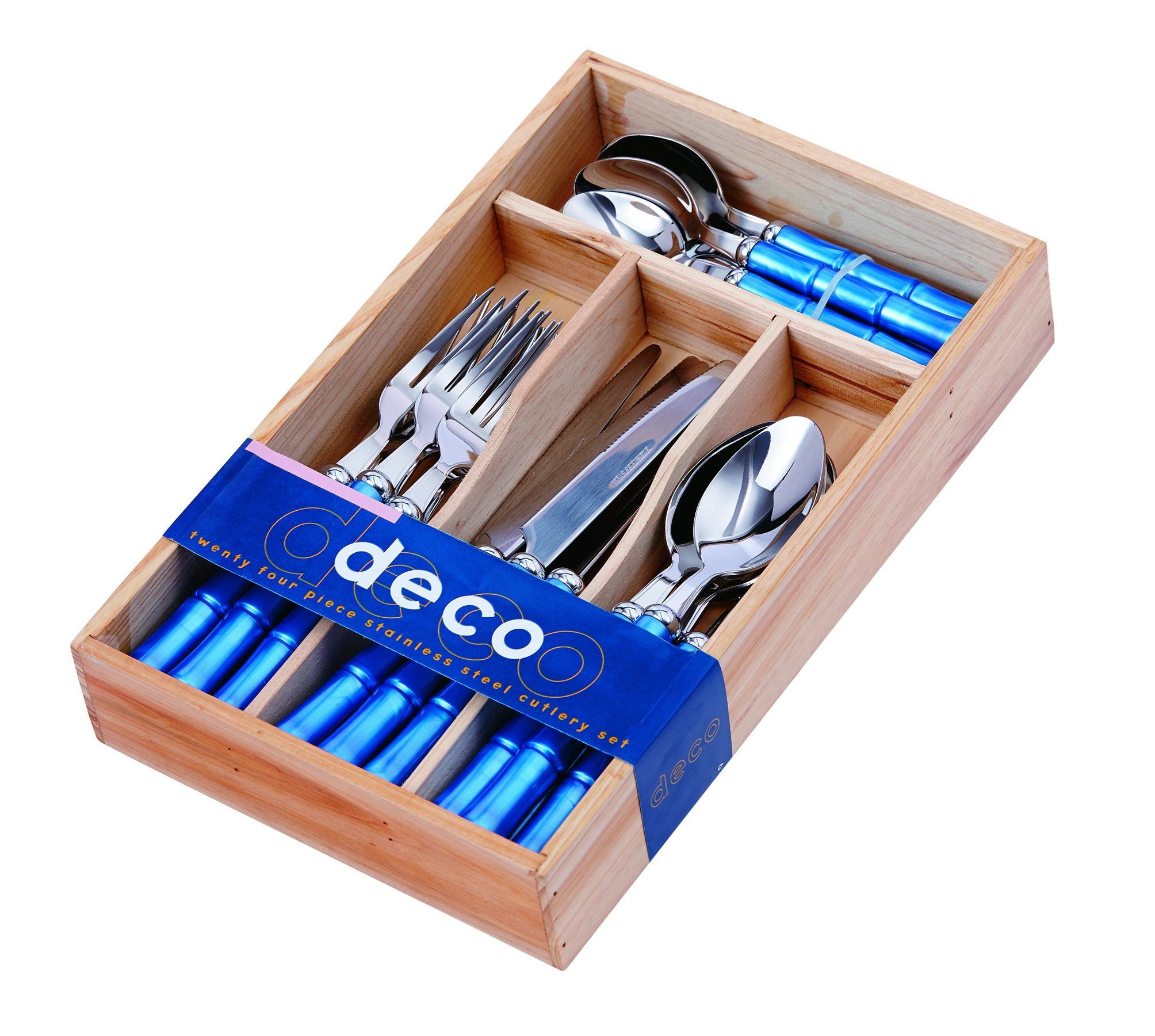 Stainless Steel Cutlery Set with Wooden Box