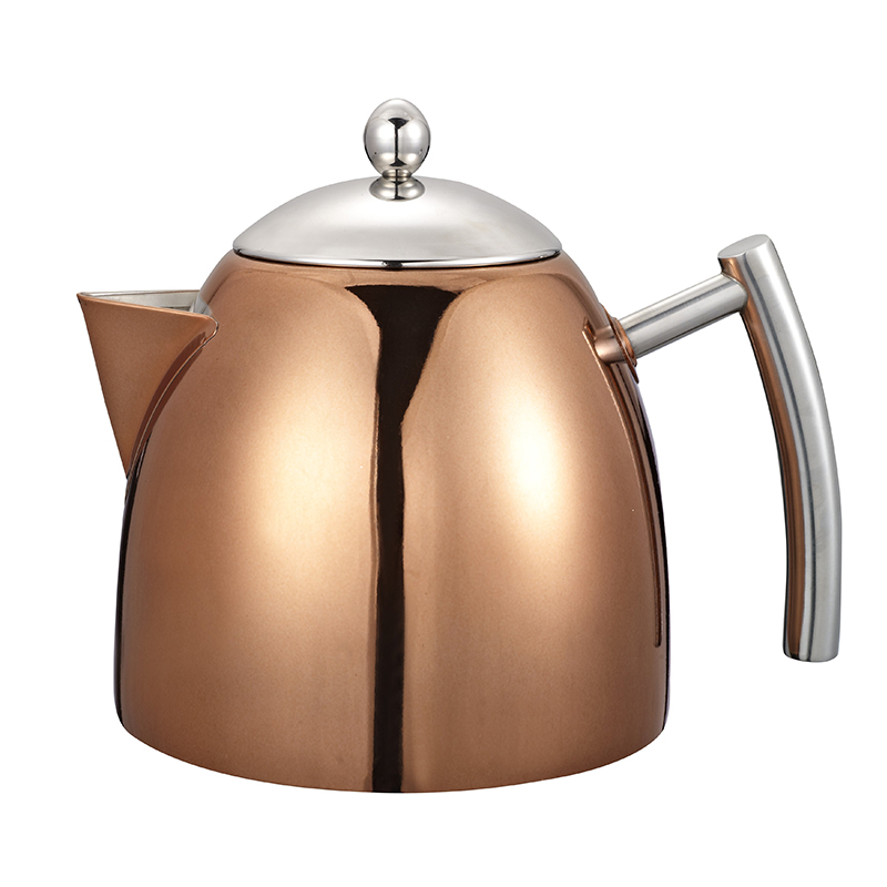 Stainless Steel Single Wall Insulated Thermal Tea Maker Teapot with Removable Infuser