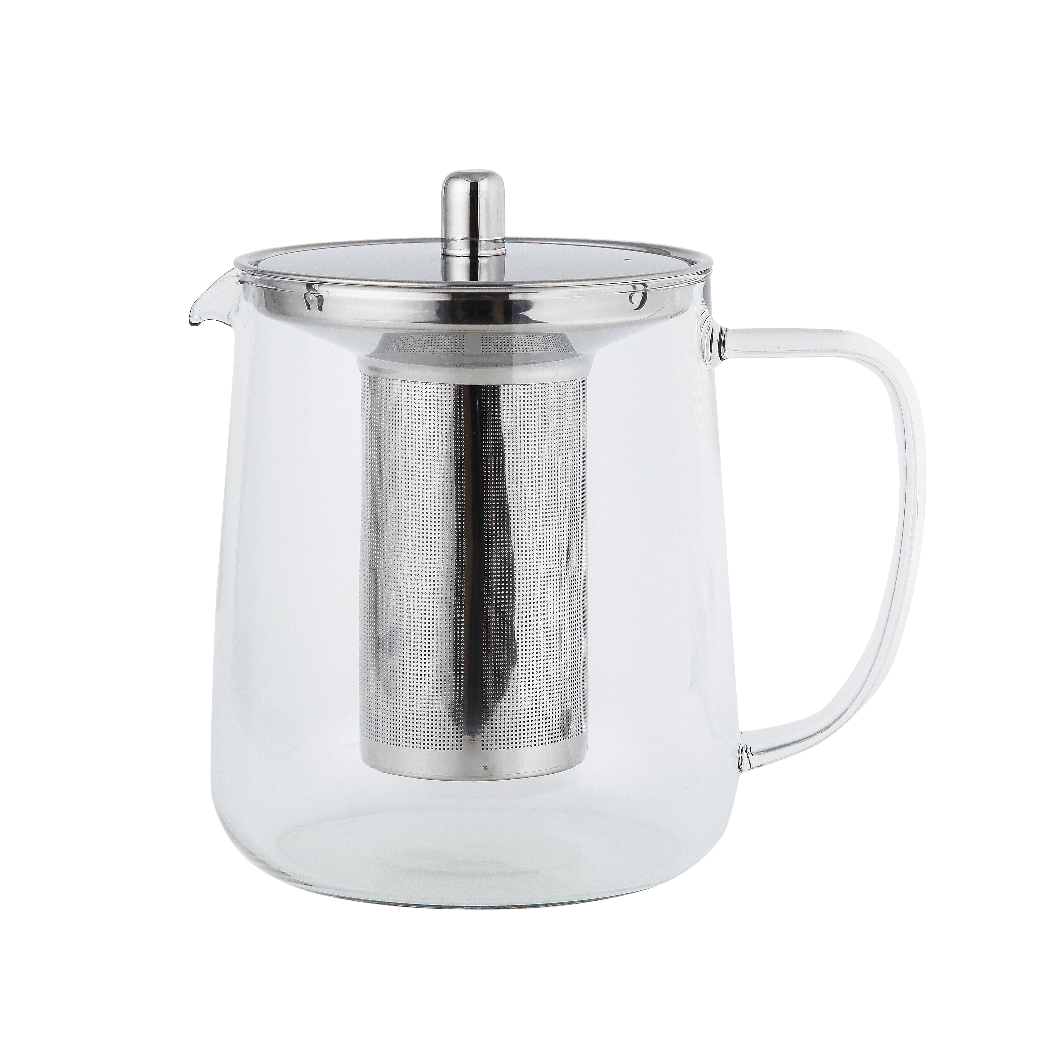 Stainless Steel and Borosilicate Glass Teapot with Removable Infuser