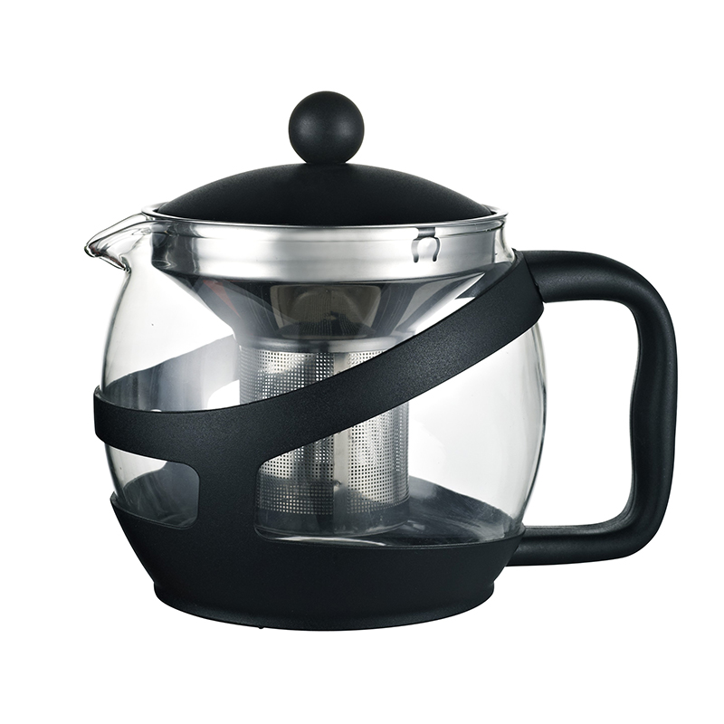 Stainless Steel and Borosilicate Glass Teapot with Removable Infuser