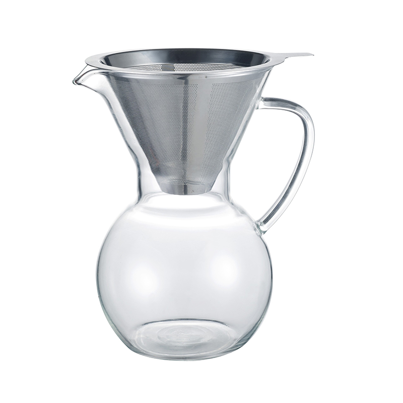 Borosilicate Glass Pour Over Coffee Maker with Reusable Filter