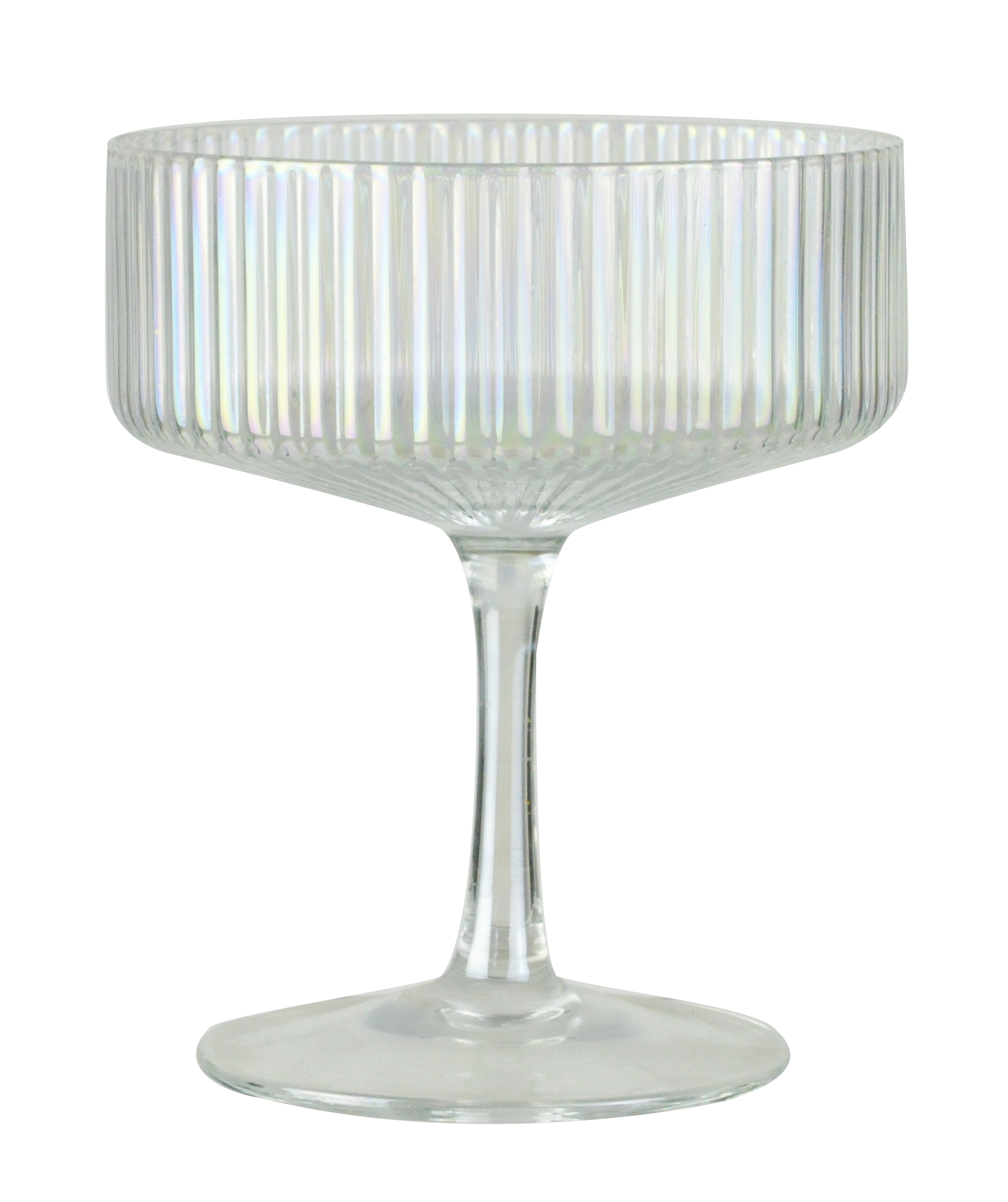 Champagne glass with multicolor plating