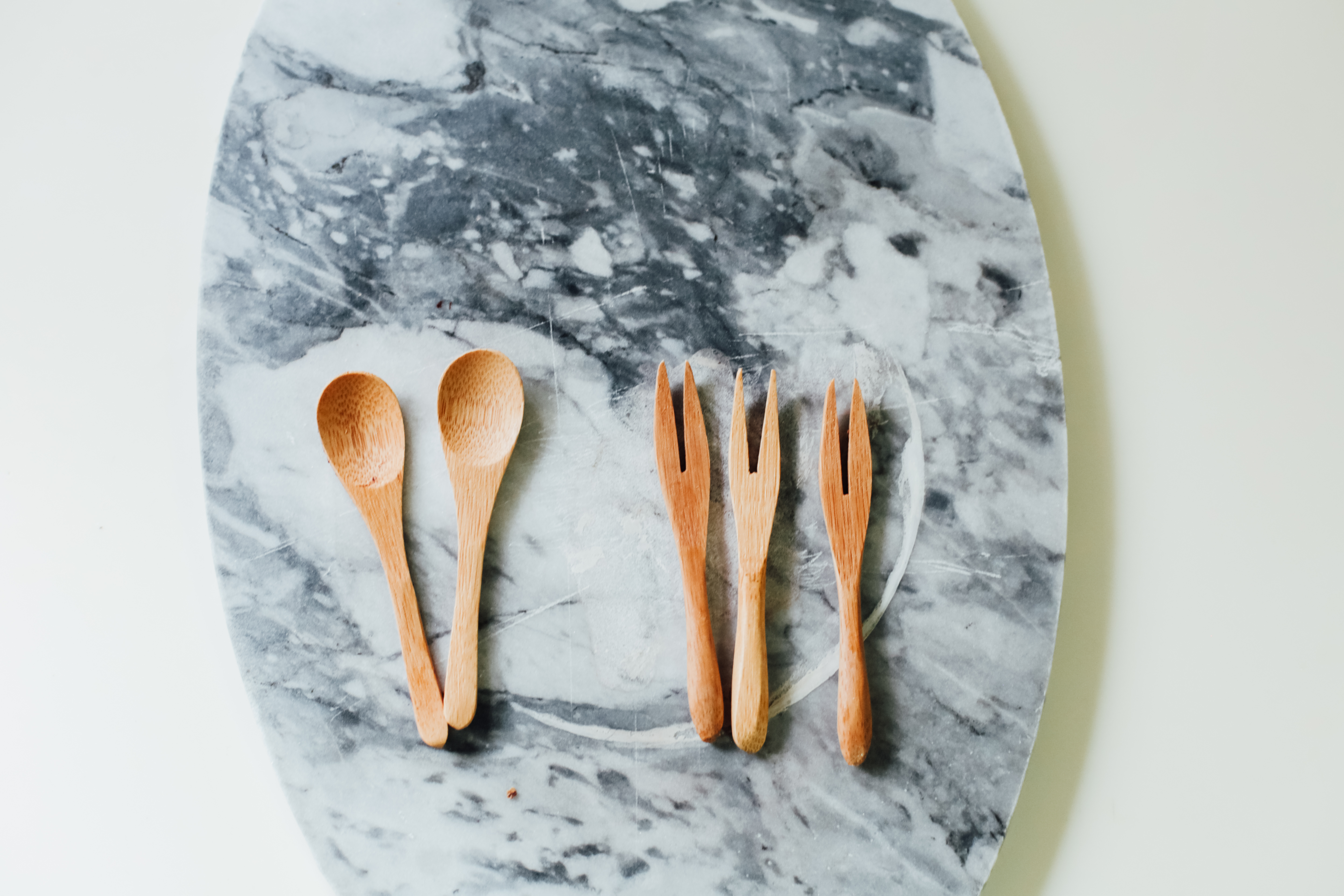 Bamboo forks and spoons