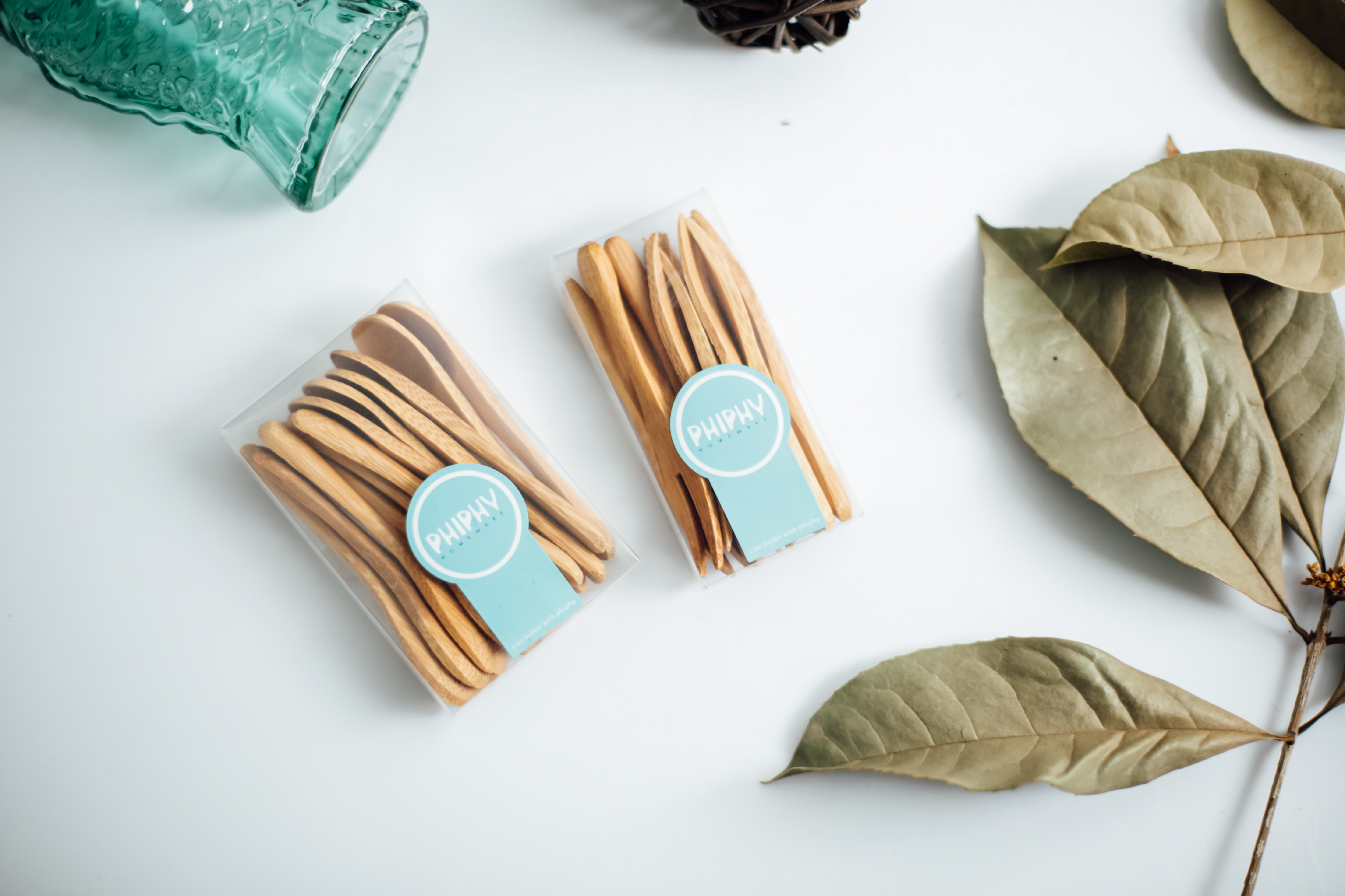 Bamboo forks and spoons