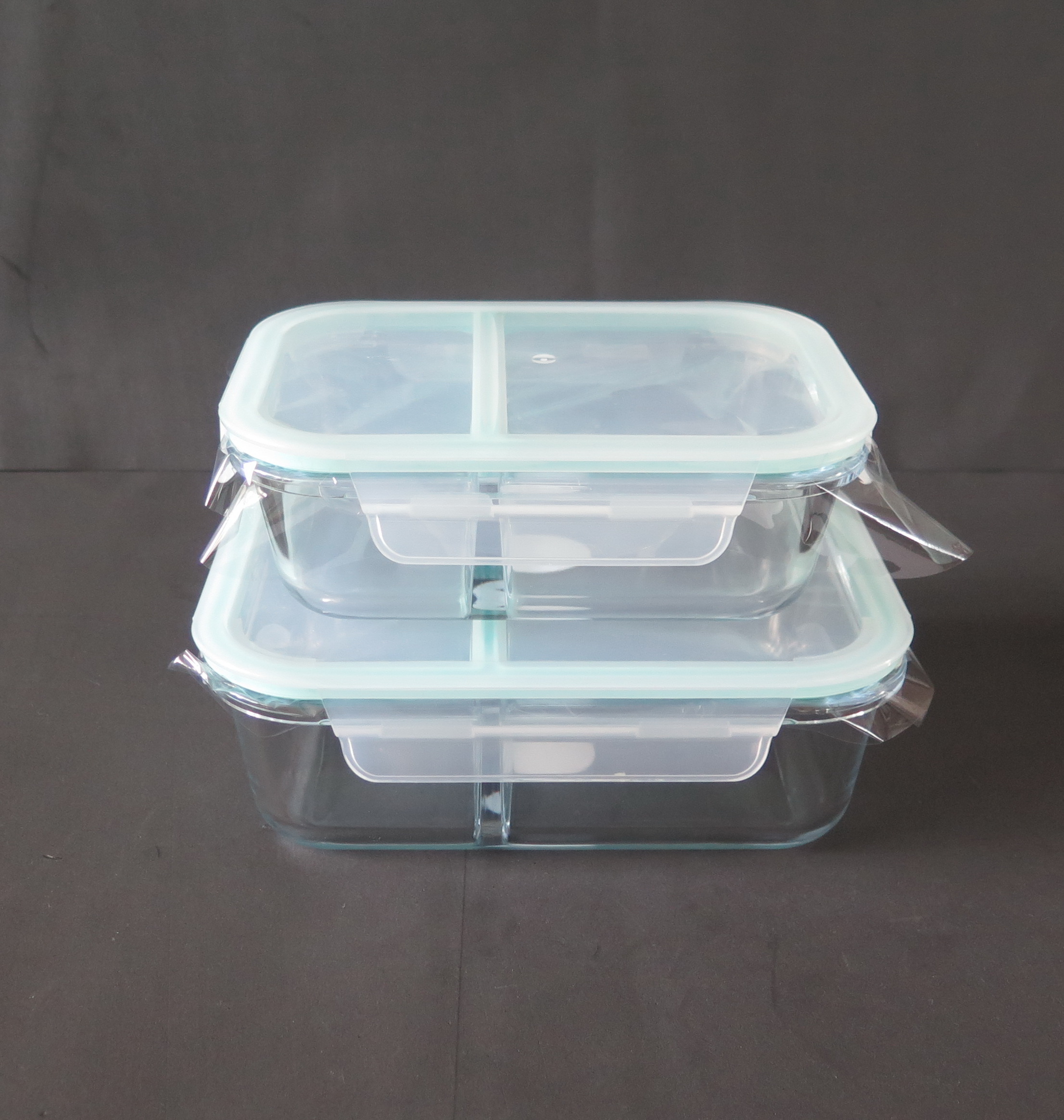 MC4010 Glass food container with 2 compartments