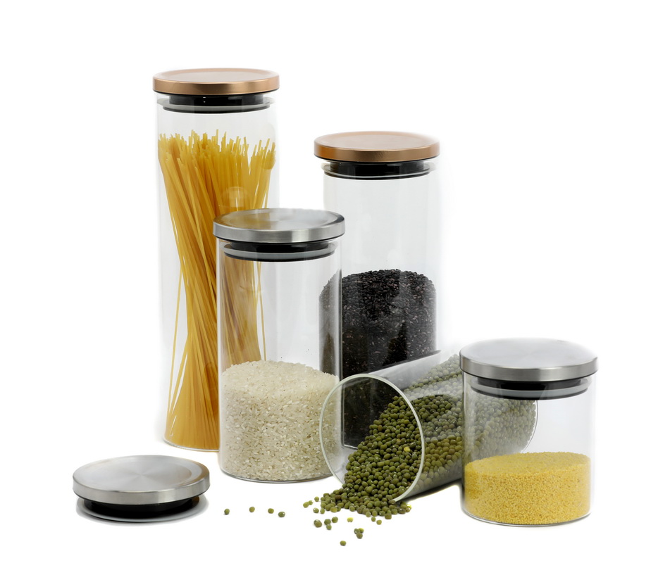 Customized Transparent Wide Mouth Glass Storage Jar for Tea and Food