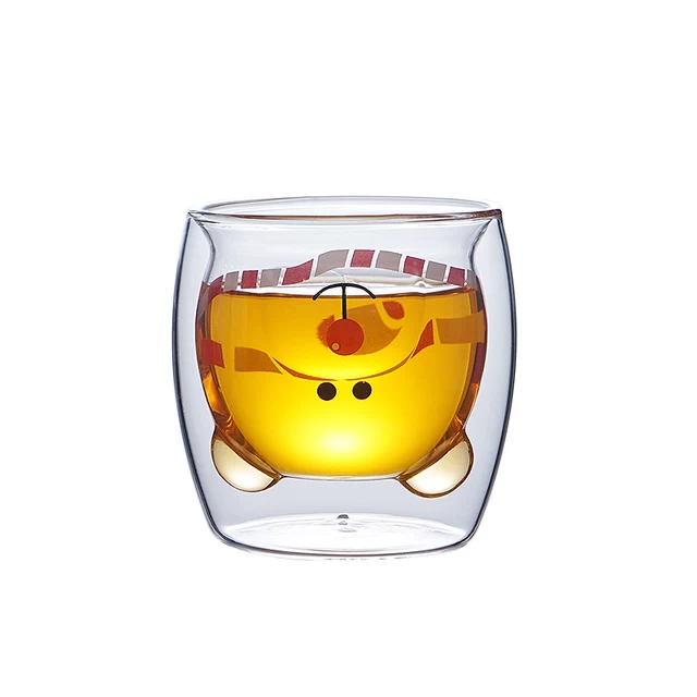 MC6549 High Borosilicate Double Wall Cartoon Coffee Cup