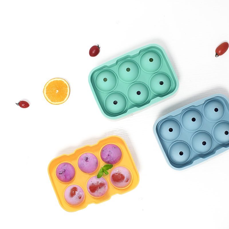 KASU IP009 6-Cavity Silicone Ice Ball Mold