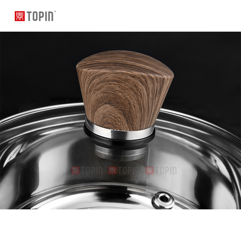 Topin 6-Piece Stainless Steel Cookware Set with Lids