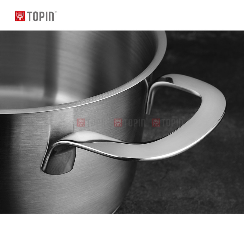 Topin 6-Piece Stainless Steel Cookware Set with Glass Lids