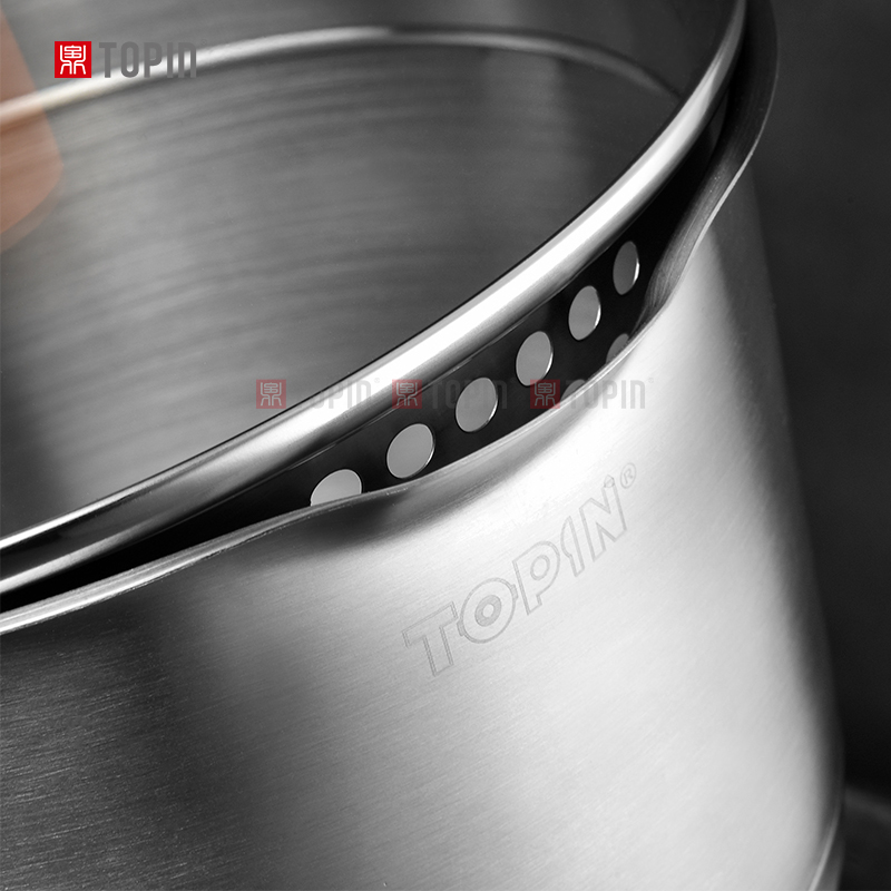 Topin 6-Piece Stainless Steel Cookware Set with Lids