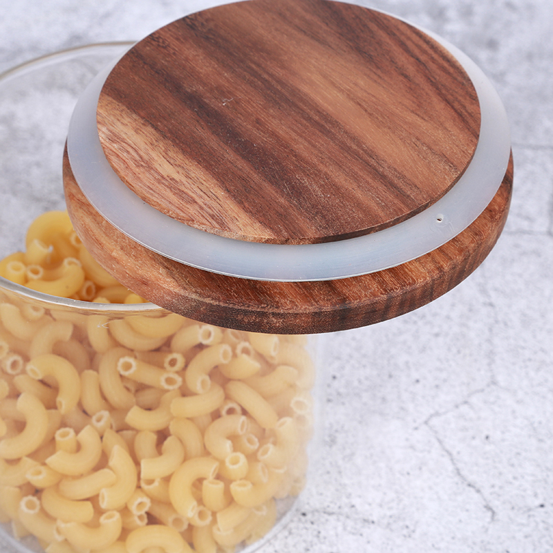 Borosilicate Glass Canister with Acacia Lid