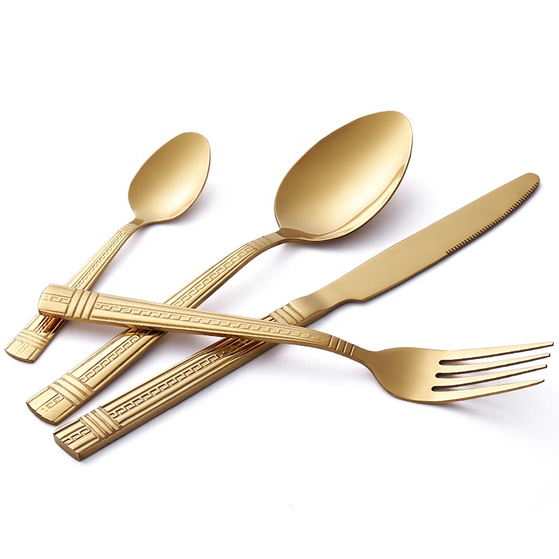 Stainless Steel Gold Plated Cutlery Sets