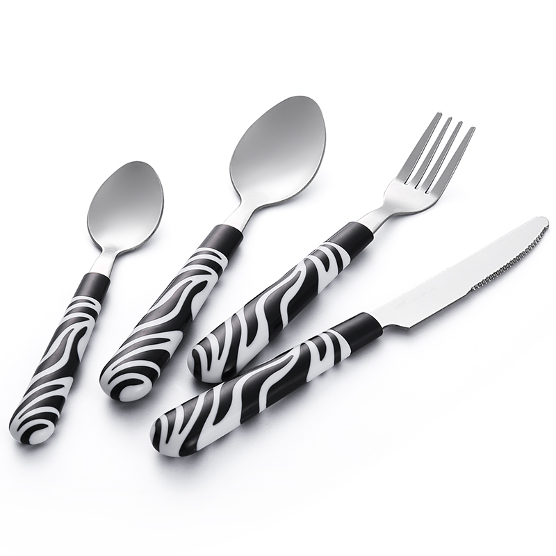 Colorful Stainless Steel Tableware with ABS Handle
