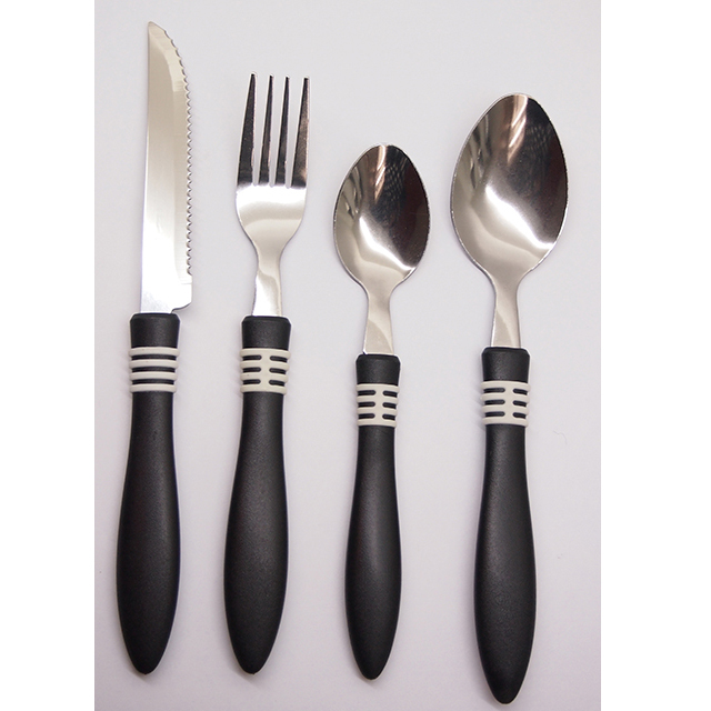 2-tone injection PP handle stainless steel cutlery