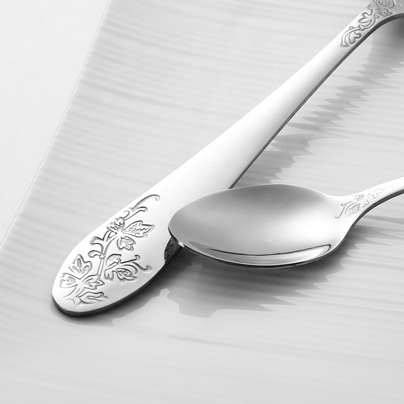 Stainless Steel Cutlery Flatware Silverware Set for Hotel Restaurant