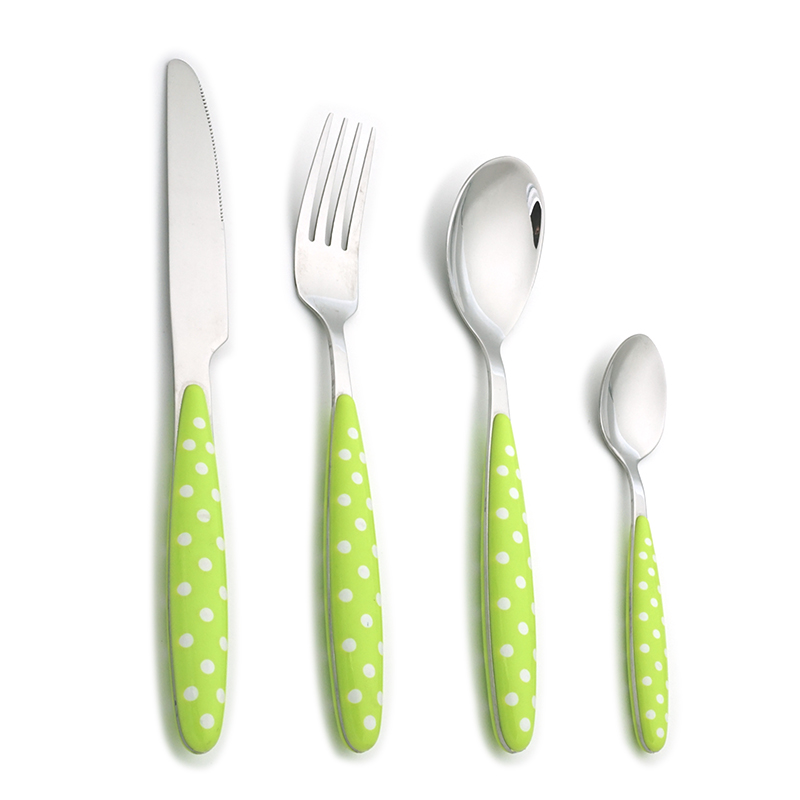 2-Tone Stainless Steel Cutlery Long Tang Flatware Set