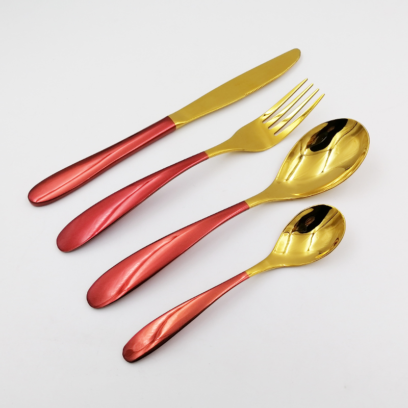 088 Stainless Steel Flatware with Colorful Handle