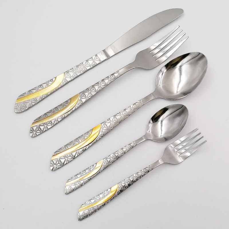 Gold-plated stainless steel flatware for the Middle East market