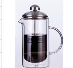 French Press Coffee Maker with Borosilicate Glass Body