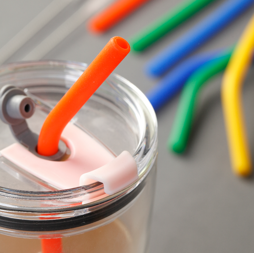 Reusable 100% Silicone Straws