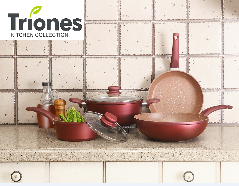 8-piece set of aluminum pots