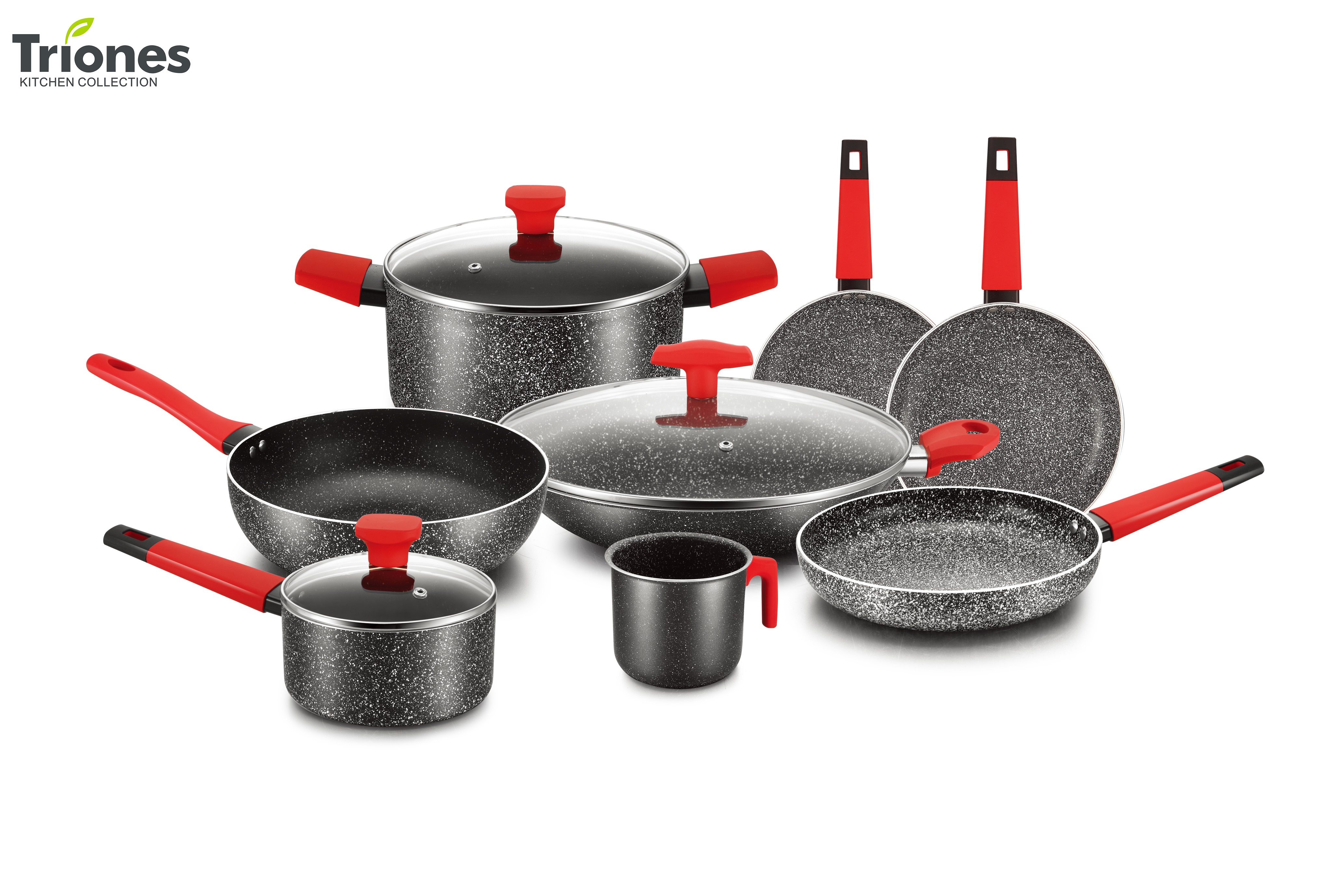13-piece aluminum pot set