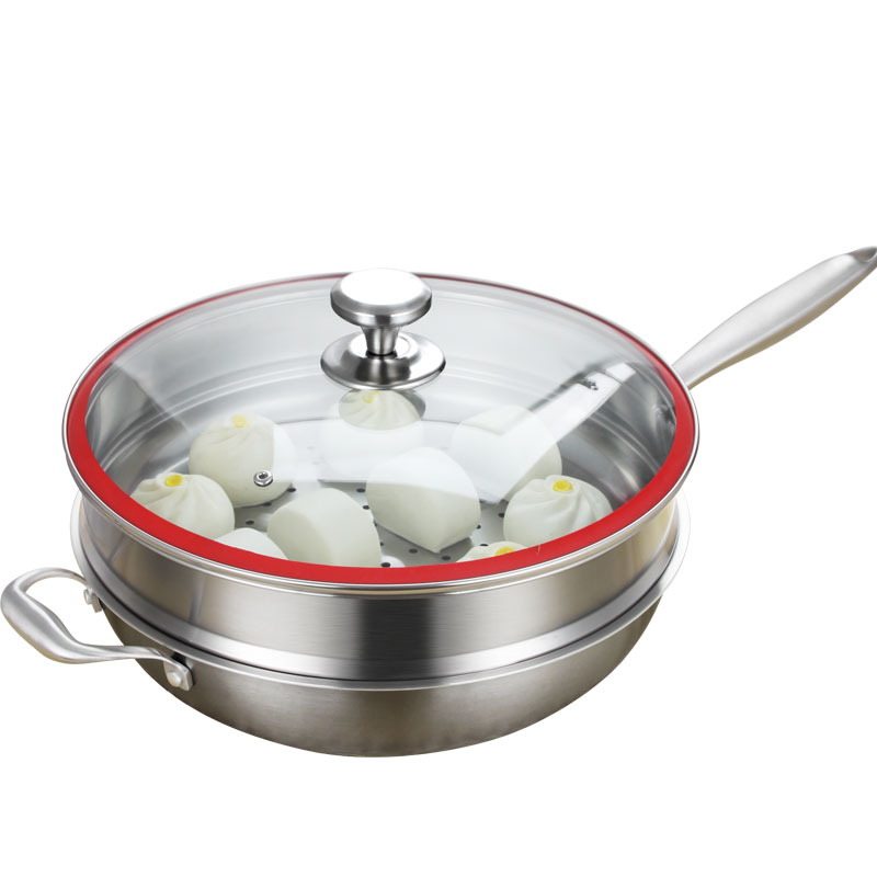 3-Layer Stainless Steel Non-Stick Wok