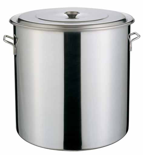 Stainless Steel Stockpot with Lid and Single Bottom