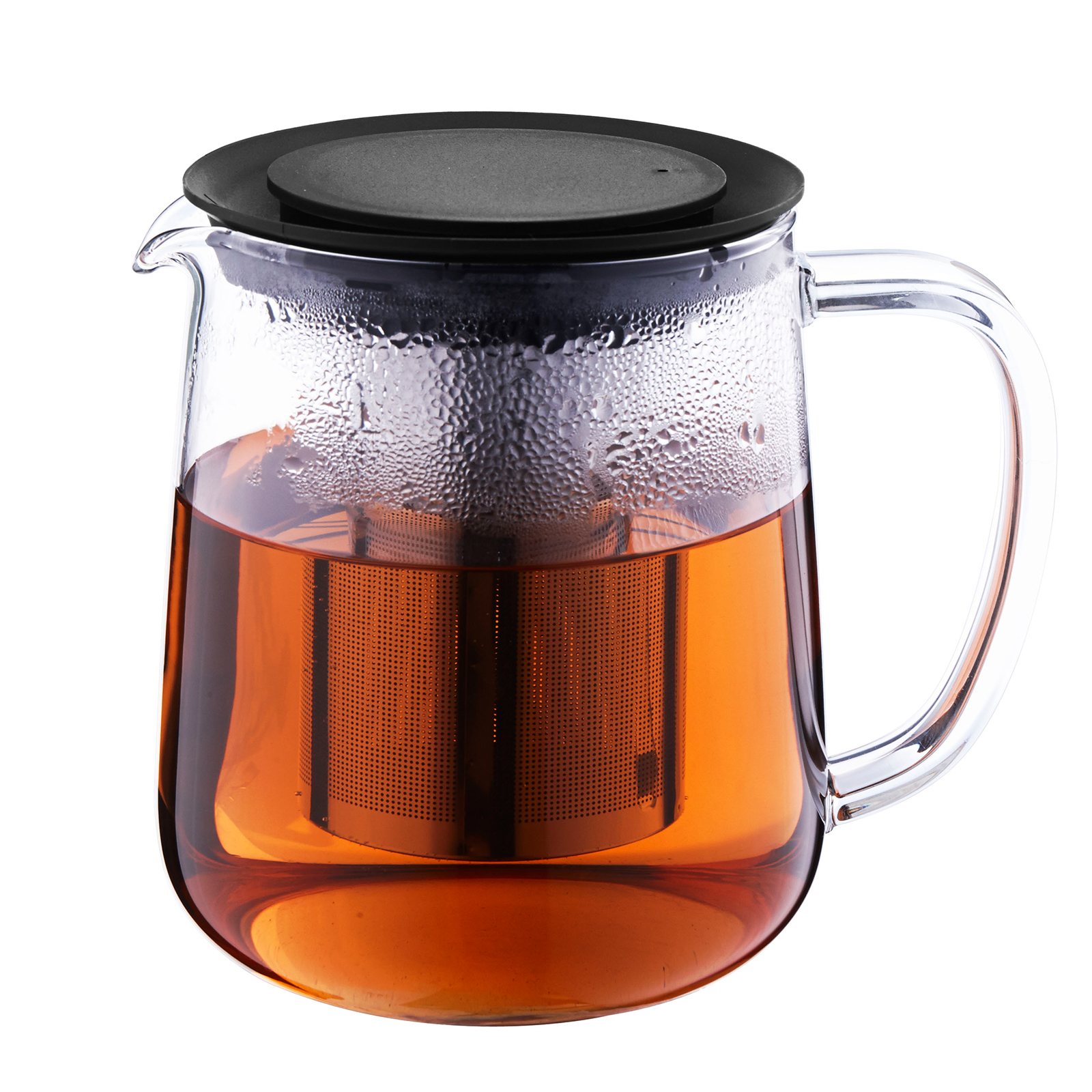 Stainless Steel and Borosilicate Glass Teapot with Removable Infuser