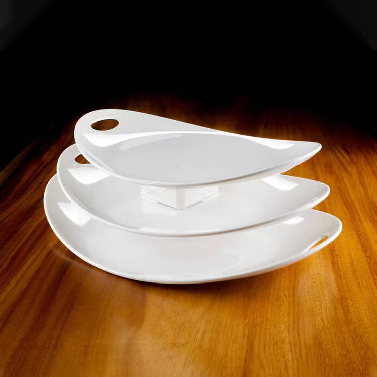 Melamine Oval Plate with Handle