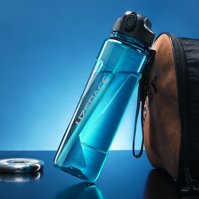 UZSPACE BPA-Free Leakproof Sports Water Bottle with Straw