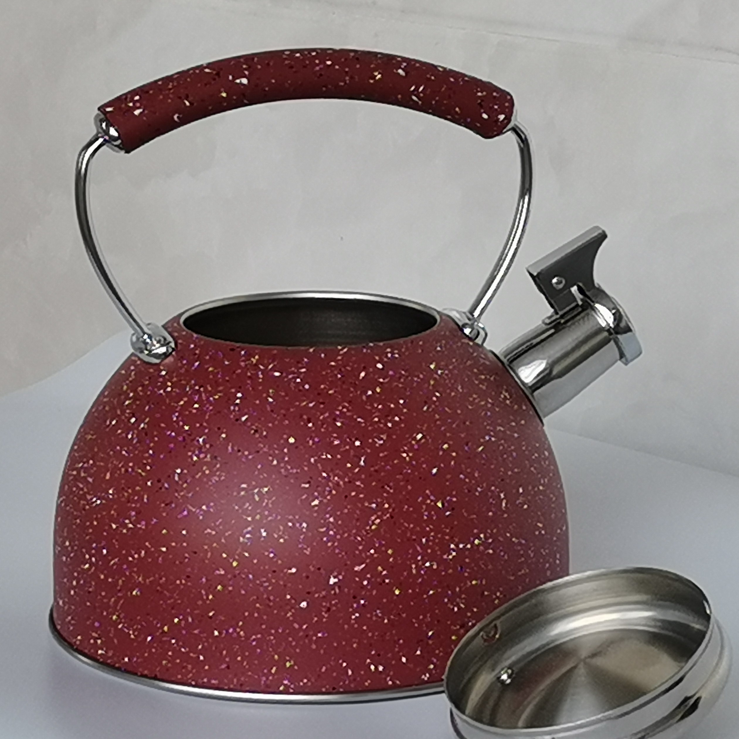3.0L Stainless Steel Whistling Kettle with Wooden Handle