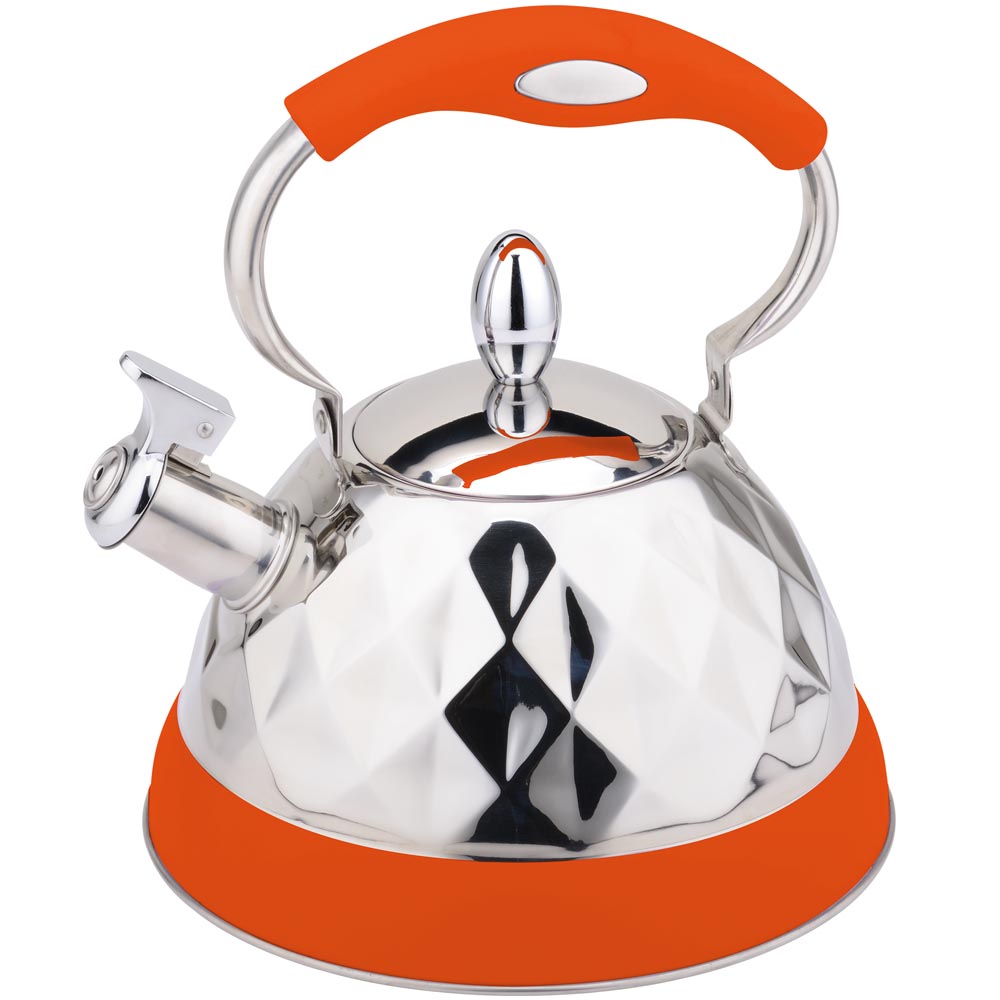 3.2L Stainless Steel Whistling Kettle with Diamond Design