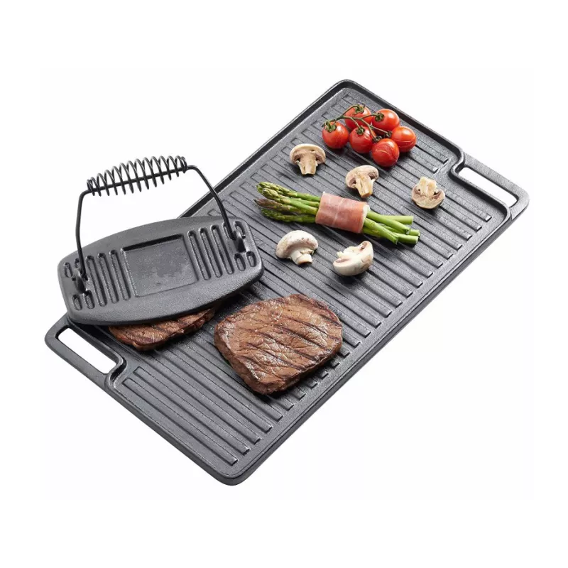 Cast Iron Reversible Griddle Pan with Handles