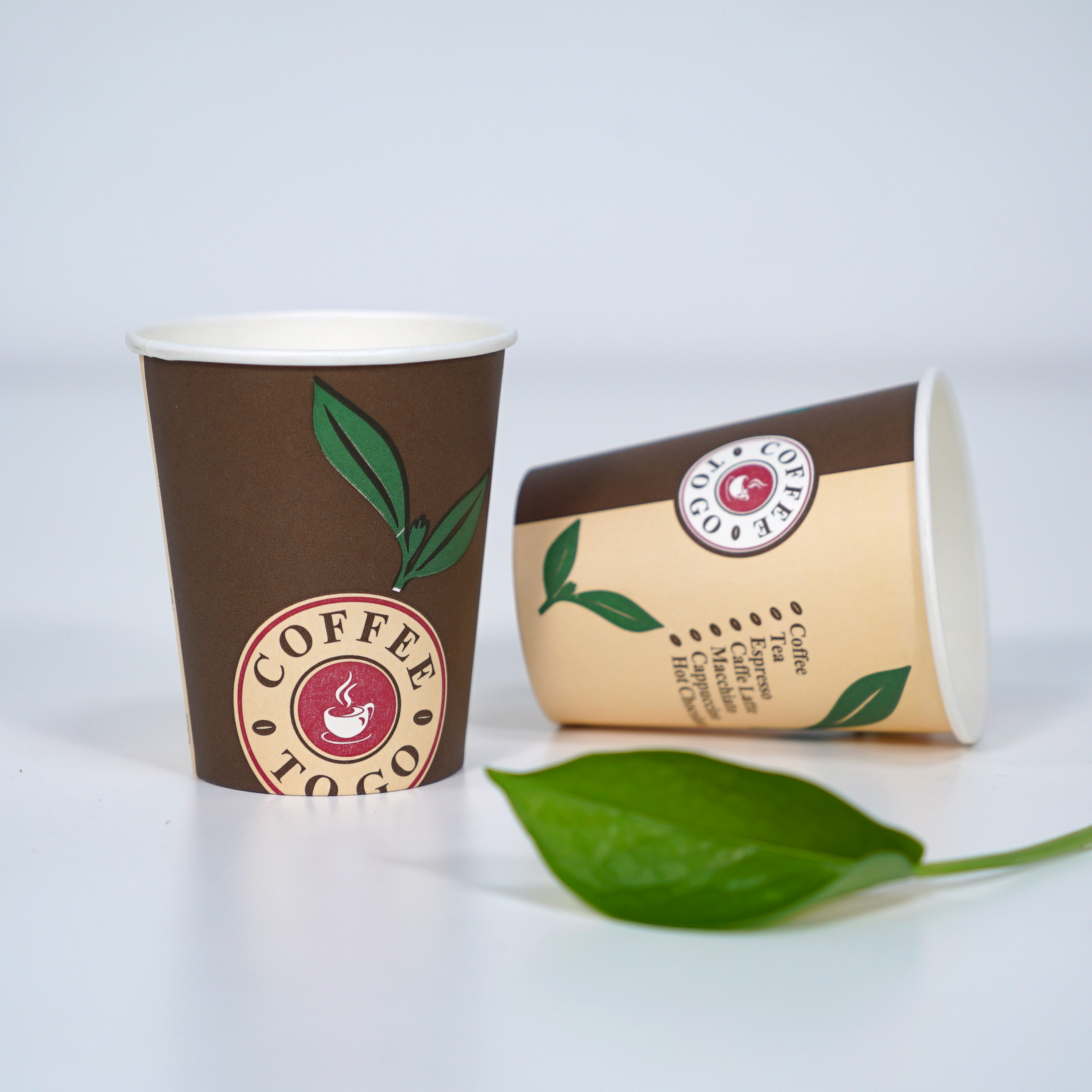 China Manufacturer Custom Disposable Single Wall Paper Coffee Cups