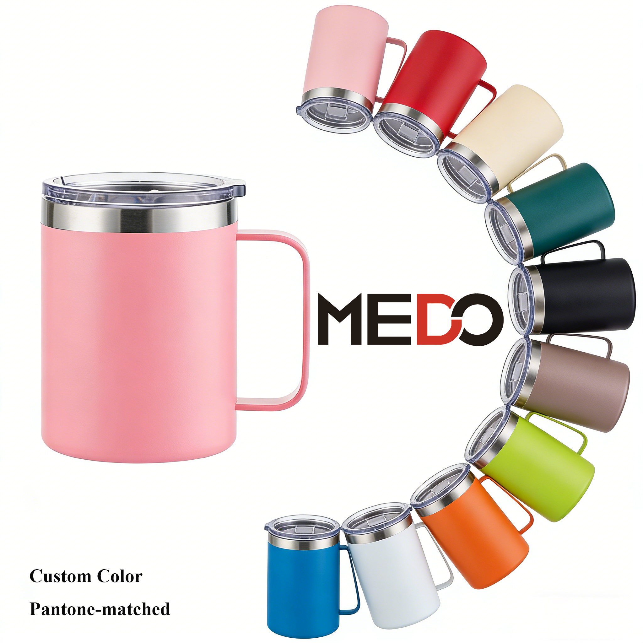 Double Wall Stainless Steel Insulated Mug with Handle