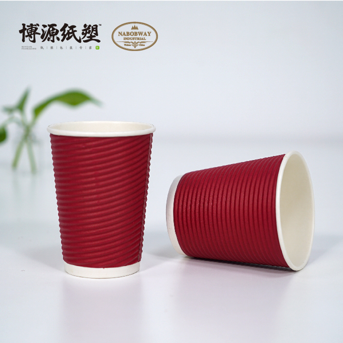 Heat-Resistant Ripple Wall Disposable Paper Cups